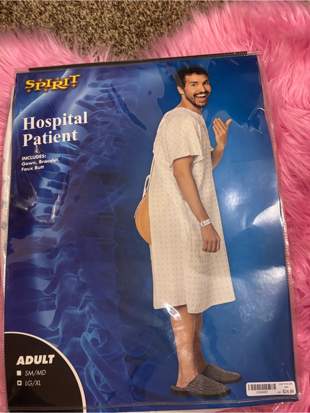 Spirit Halloween Funny Hospital Patient Costume L XL NWT